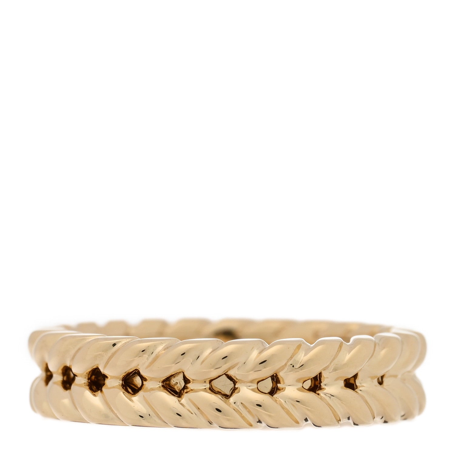 18K Yellow Gold Braided Band Ring 50 5.5
