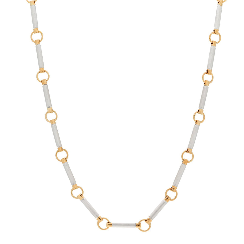 18K Yellow White Gold Element Chain Necklace
