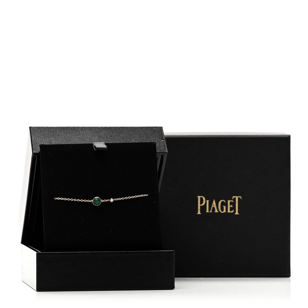 18K Rose Gold Malachite Diamond Possession Bracelet
