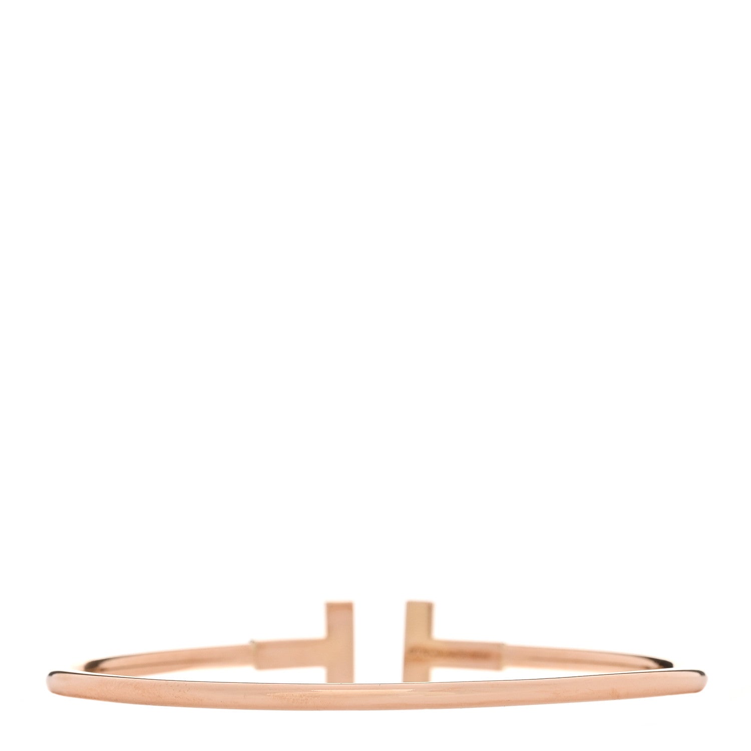 18K Rose Gold Diamond T Wire Bracelet
