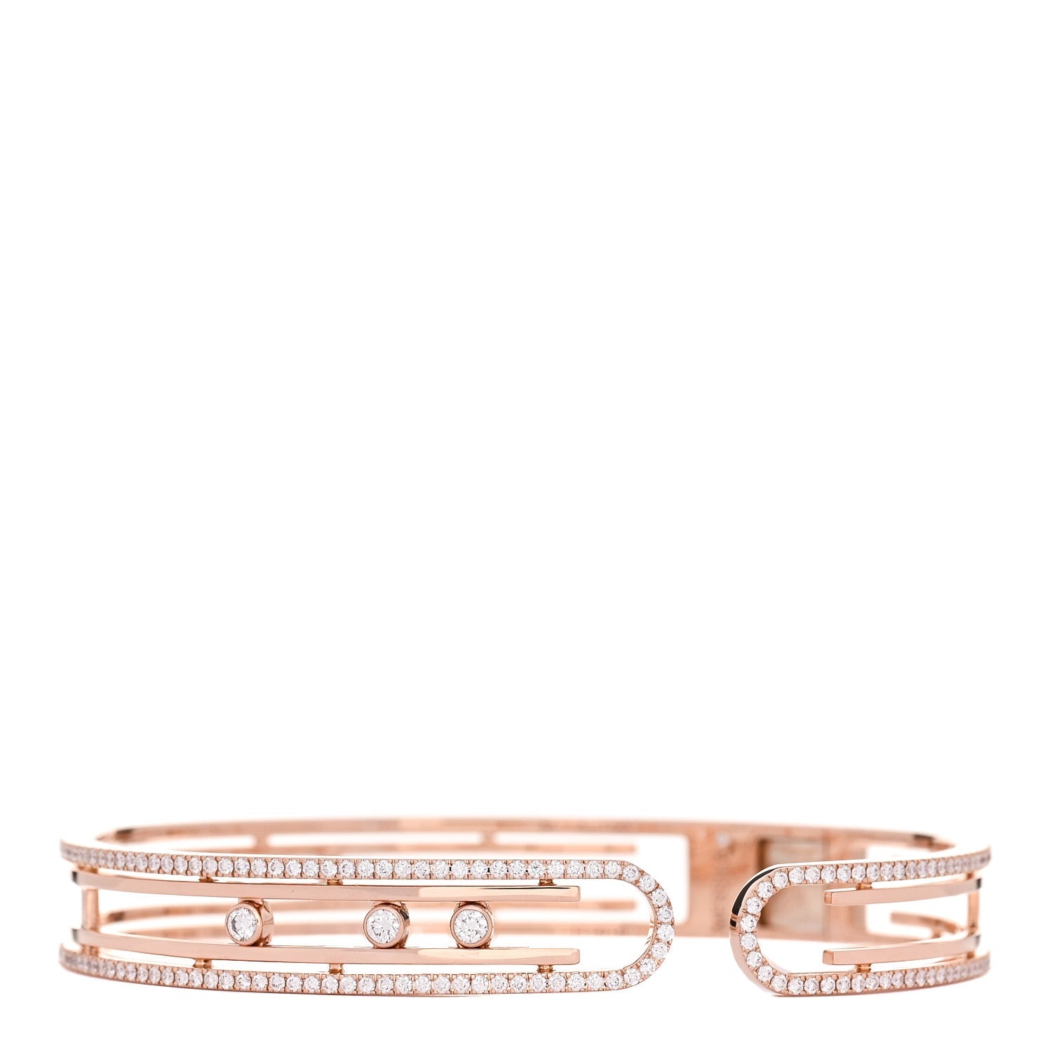 18K Rose Gold Diamond Move 10th Bangle Bracelet