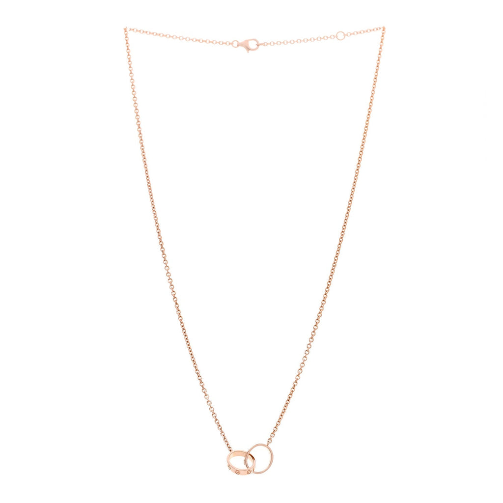18K Pink Gold Interlocking LOVE Necklace