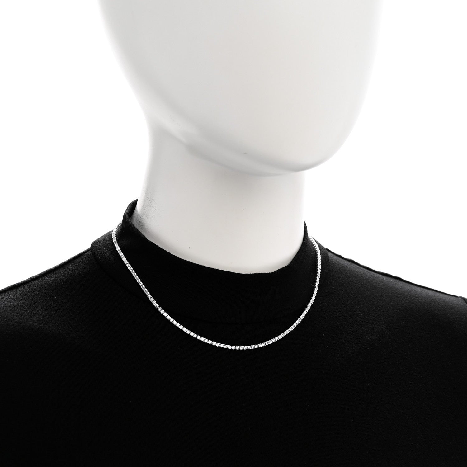 18K White Gold Diamond Finesse Link Necklace