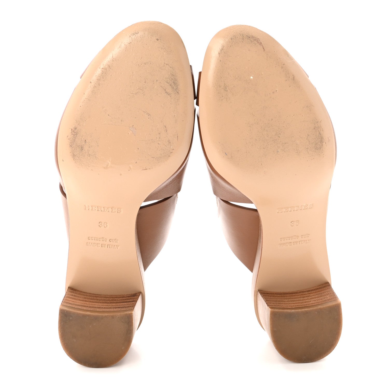 Calfskin Right Mules 36 Palissandre