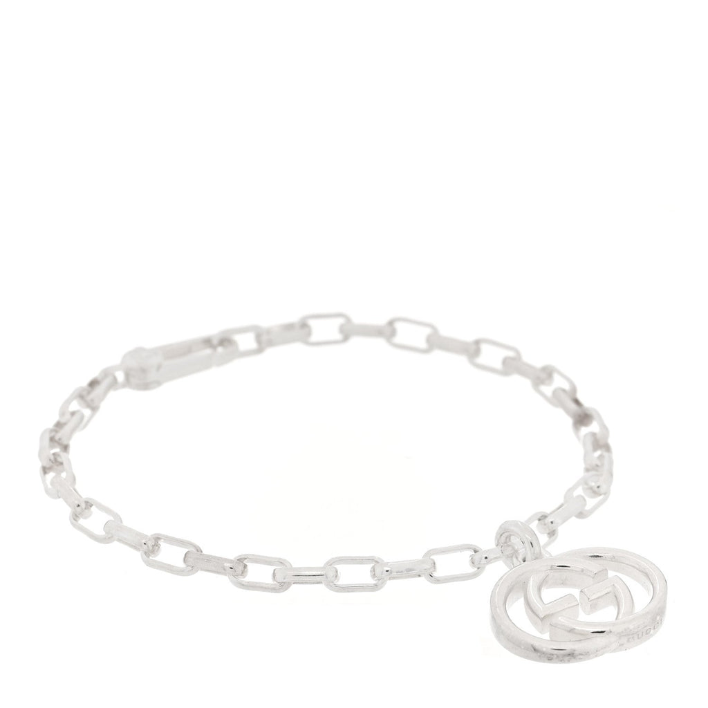 Sterling Silver Interlocking GG Bracelet