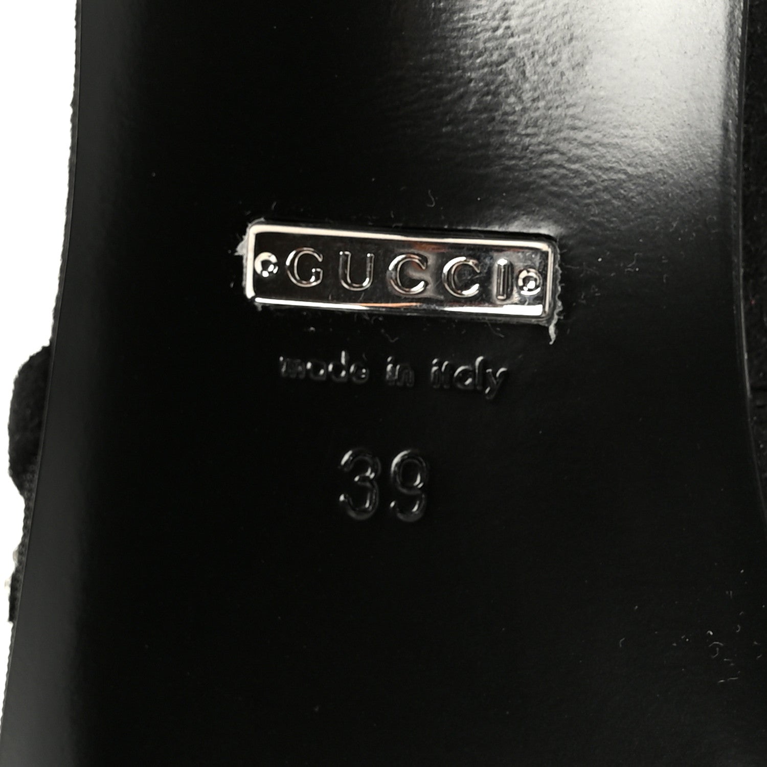 Tela Retino Kid Scamosciato Crystal GG Monogram Square G 35mm Slingback Pumps 39 Black