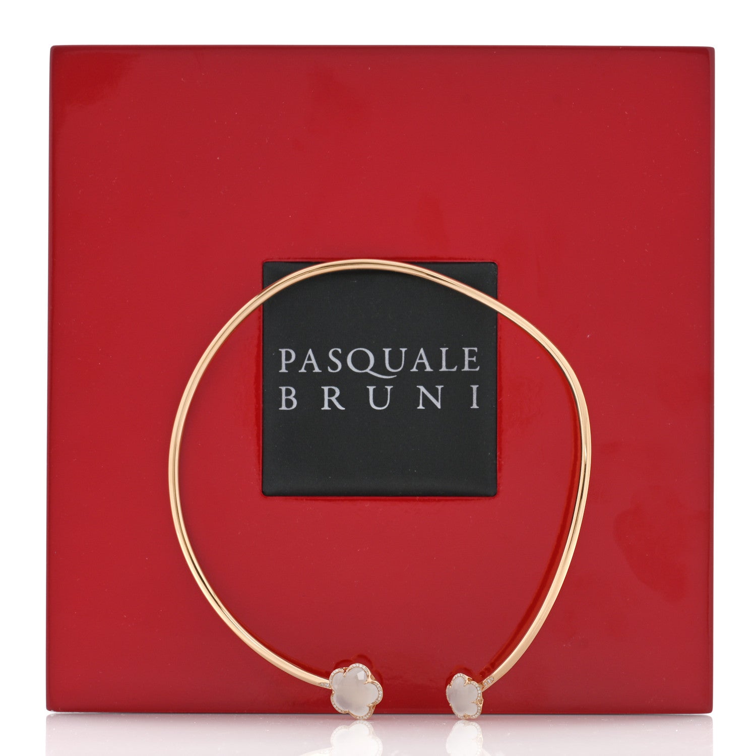 18K Rose Gold Diamond Pink Quartz Collar Necklace