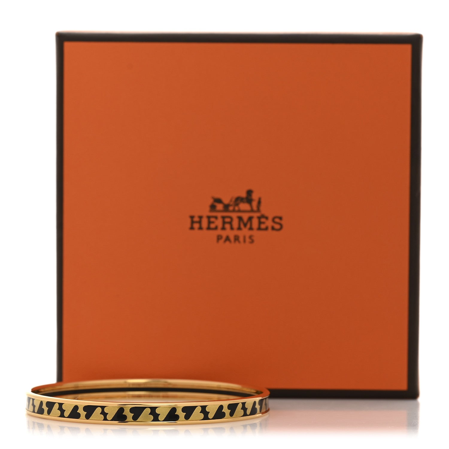 Enamel Printed Extra Narrow Cartes A Jouer Bracelet 62 Or Black