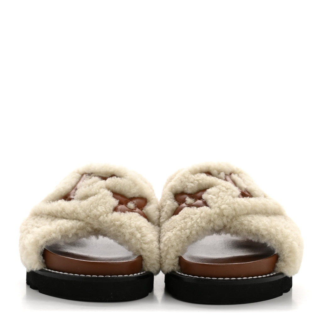 Shearling Paseo Flat Comfort Mule 36 Brown
