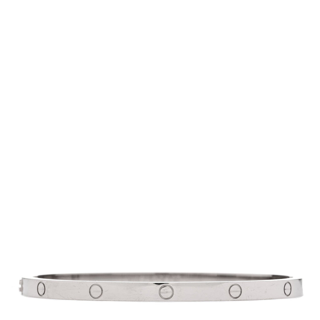 18K White Gold Small LOVE Bracelet 16