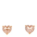 18K Rose Gold Morganite Heart Stud Earrings