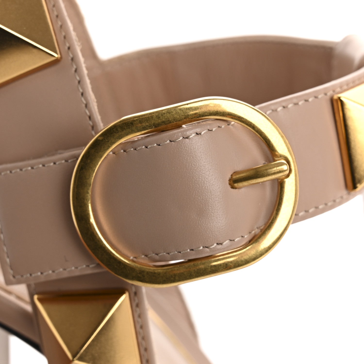 Calfskin Roman Stud 90mm Sandals 37 Rose Cannelle