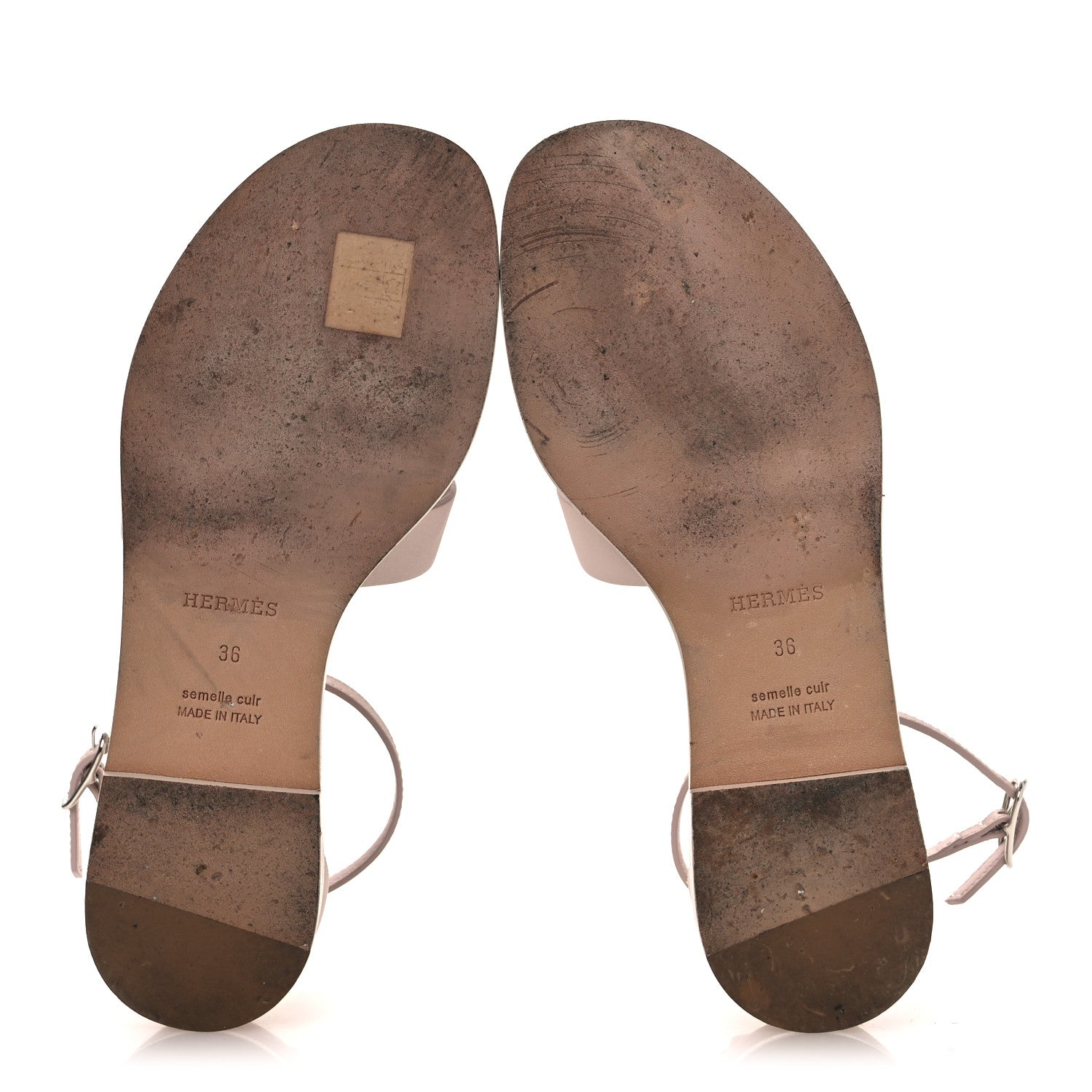 Calfskin Santorini Sandals 36 Beige Nude
