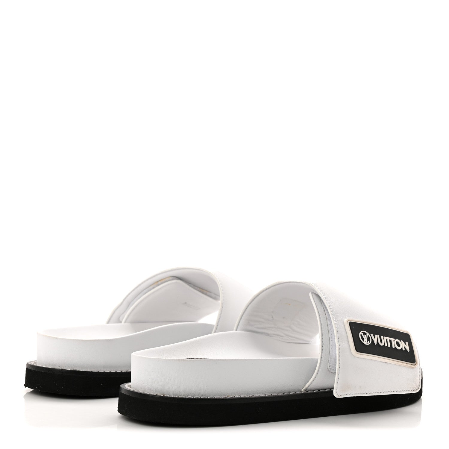 Calfskin Sunset Flat Mule Sandals 39 White