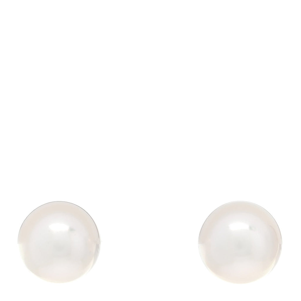 18K White Gold Akoya Cultured Pearl 7-7.5mm Earrings
