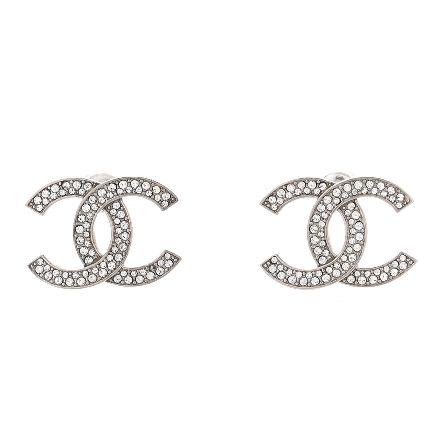 Crystal Palais Garnier CC Earrings Silver