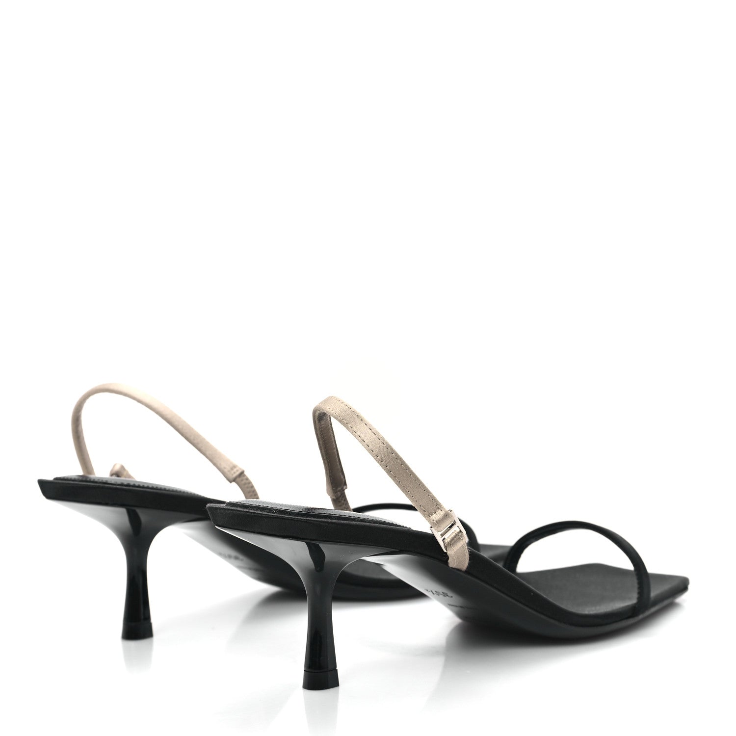 Satin Slingback Jaspe 55 Sandals  35.5 Black Partridge Pink