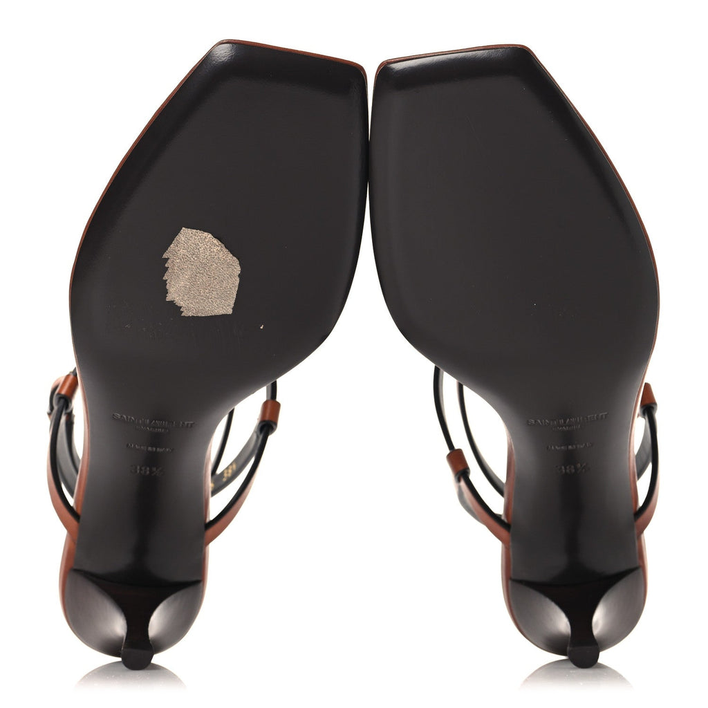 Calfskin Cassandra 60 Sandals 38.5 New Papaya