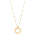 18K Yellow Gold T T1 Circle Pendant Necklace