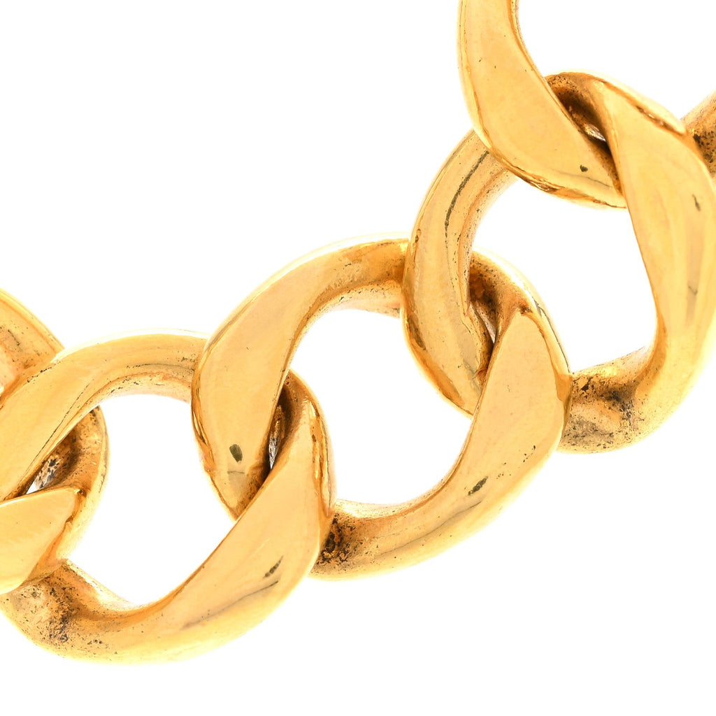 Metal Chain Link Necklace Gold