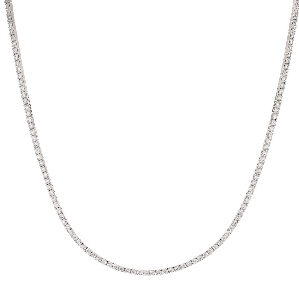 18K White Gold Diamond Finesse Link Necklace