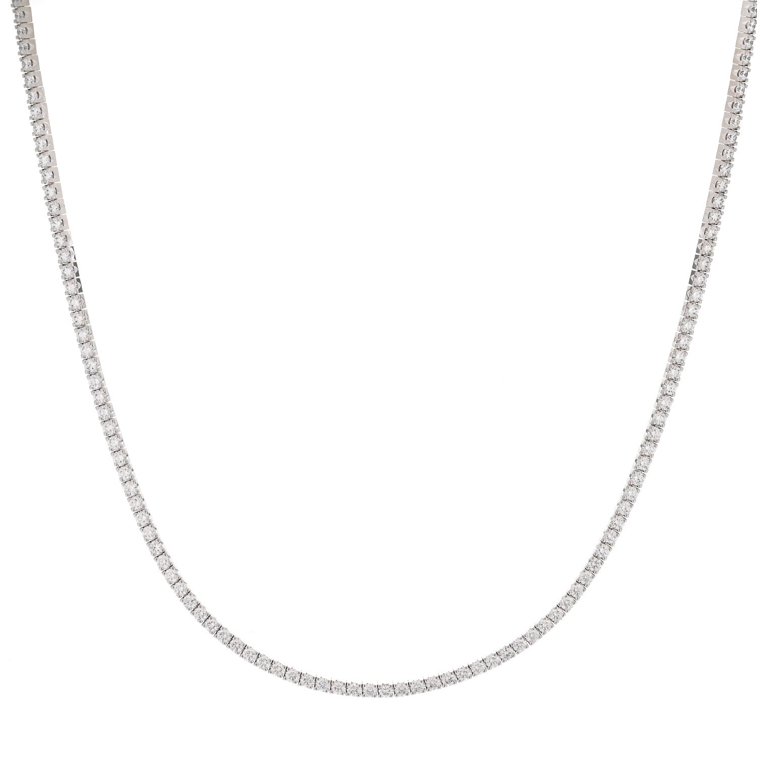 18K White Gold Diamond Finesse Link Necklace