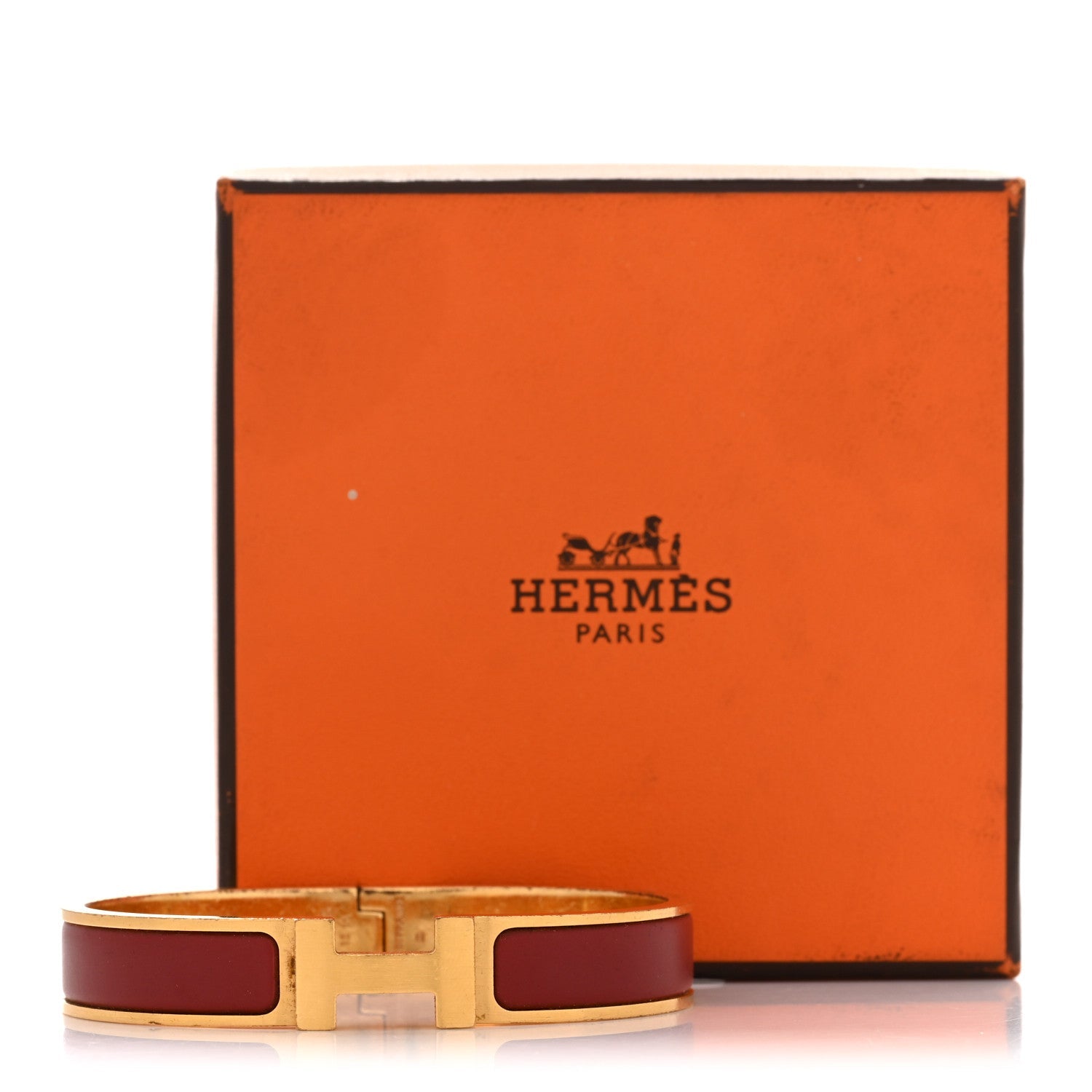 Matte Enamel Narrow Clic Clac HH Bracelet T4 Rouge H