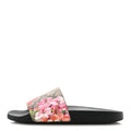 GG Supreme Monogram Blooms Slide Sandals 37 Beige Multicolor