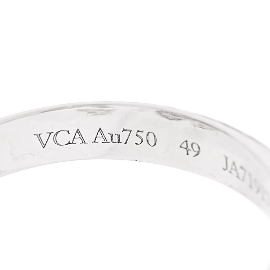18K White Gold Diamond Two Butterfly Between The Finger Ring 49 5