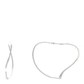 Sterling Silver Large Elsa Peretti Open Heart Hoop Earrings
