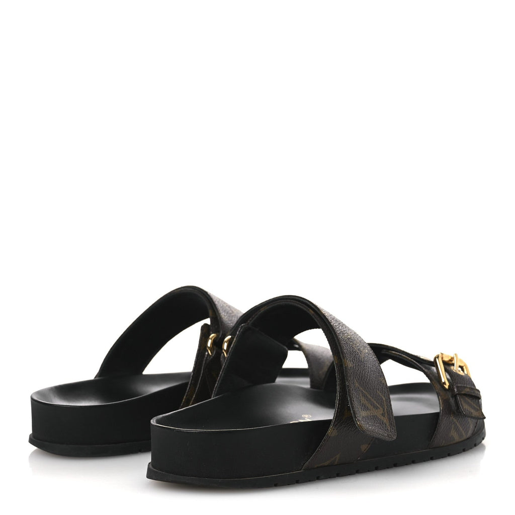 Monogram Bom Dia Mule Sandals 39 Black