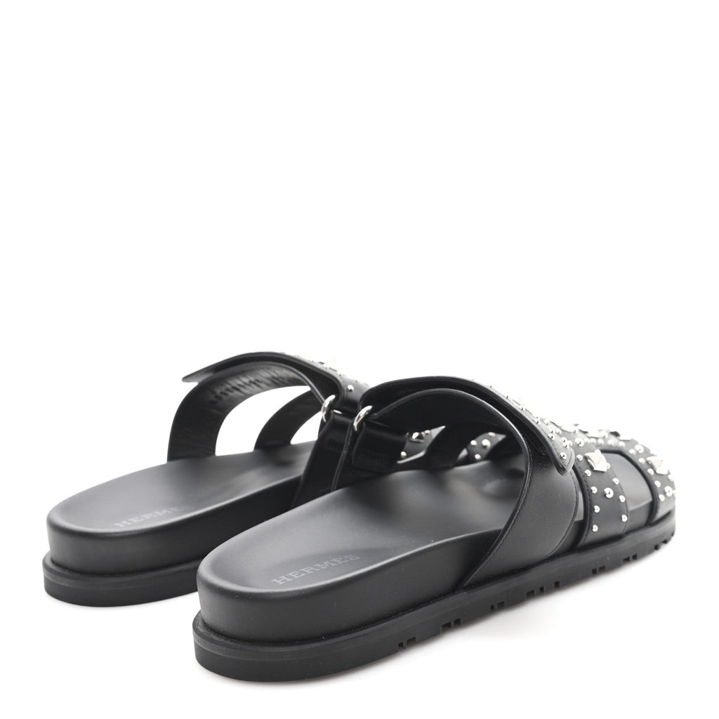 Calfskin Medor Studded Womens Chypre Sandals 37 Black