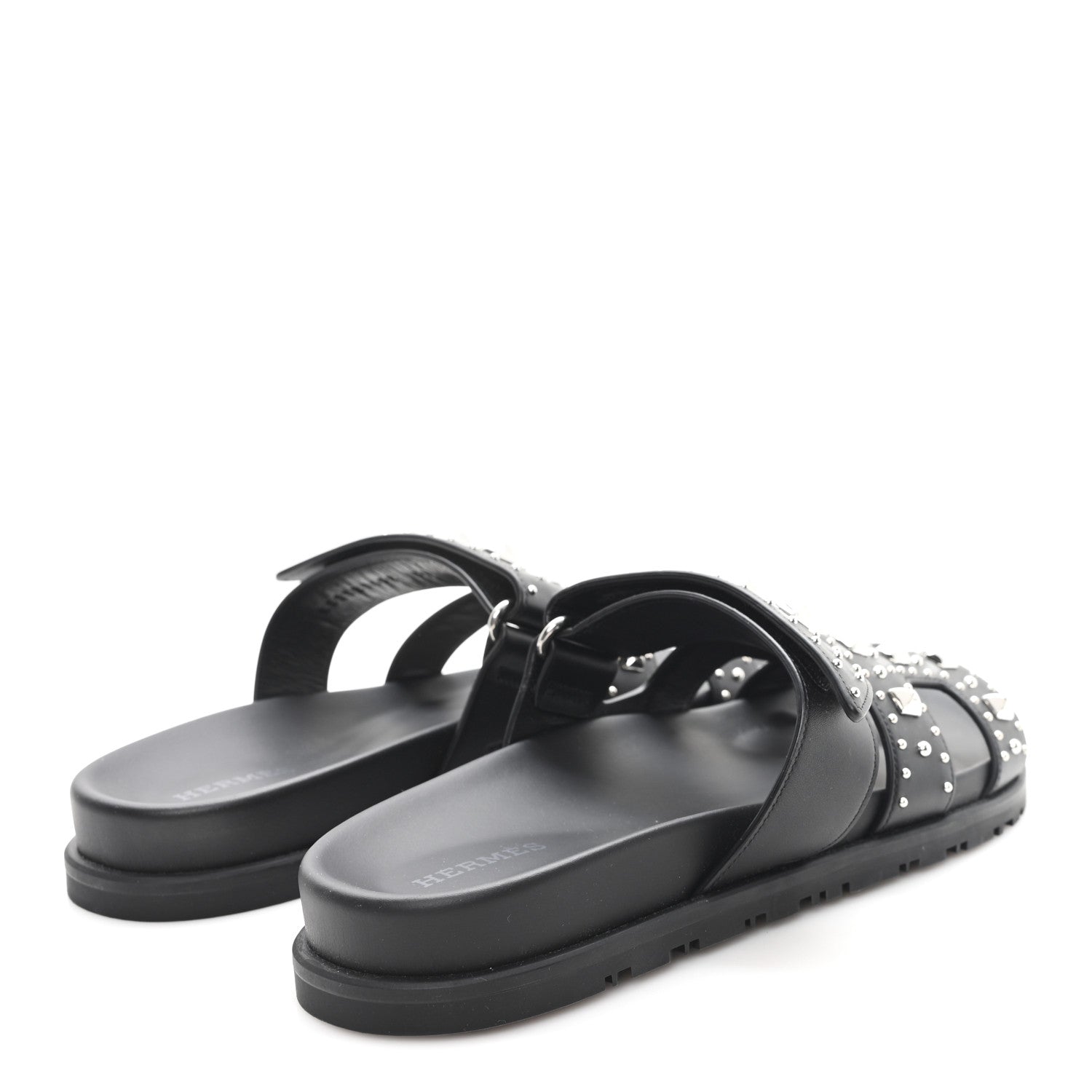 Calfskin Medor Studded Womens Chypre Sandals 37 Black
