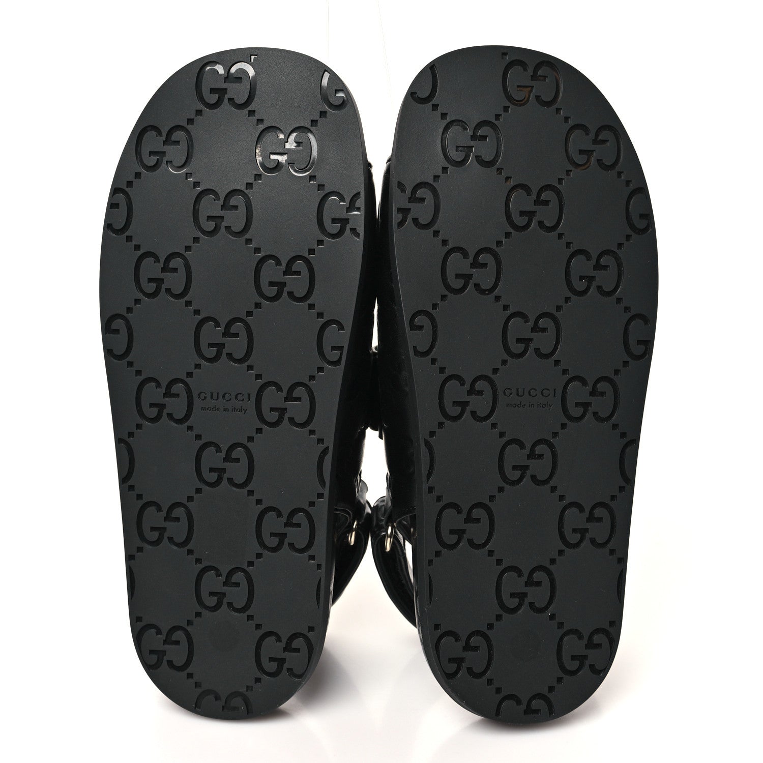 Guccissima GG Embossed Womens Sandals 36.5 Black