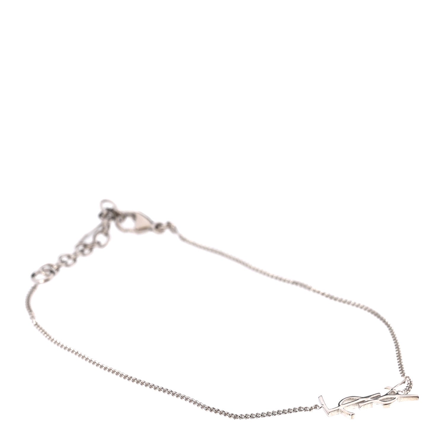 Brass Monogram Charm Bracelet Silver