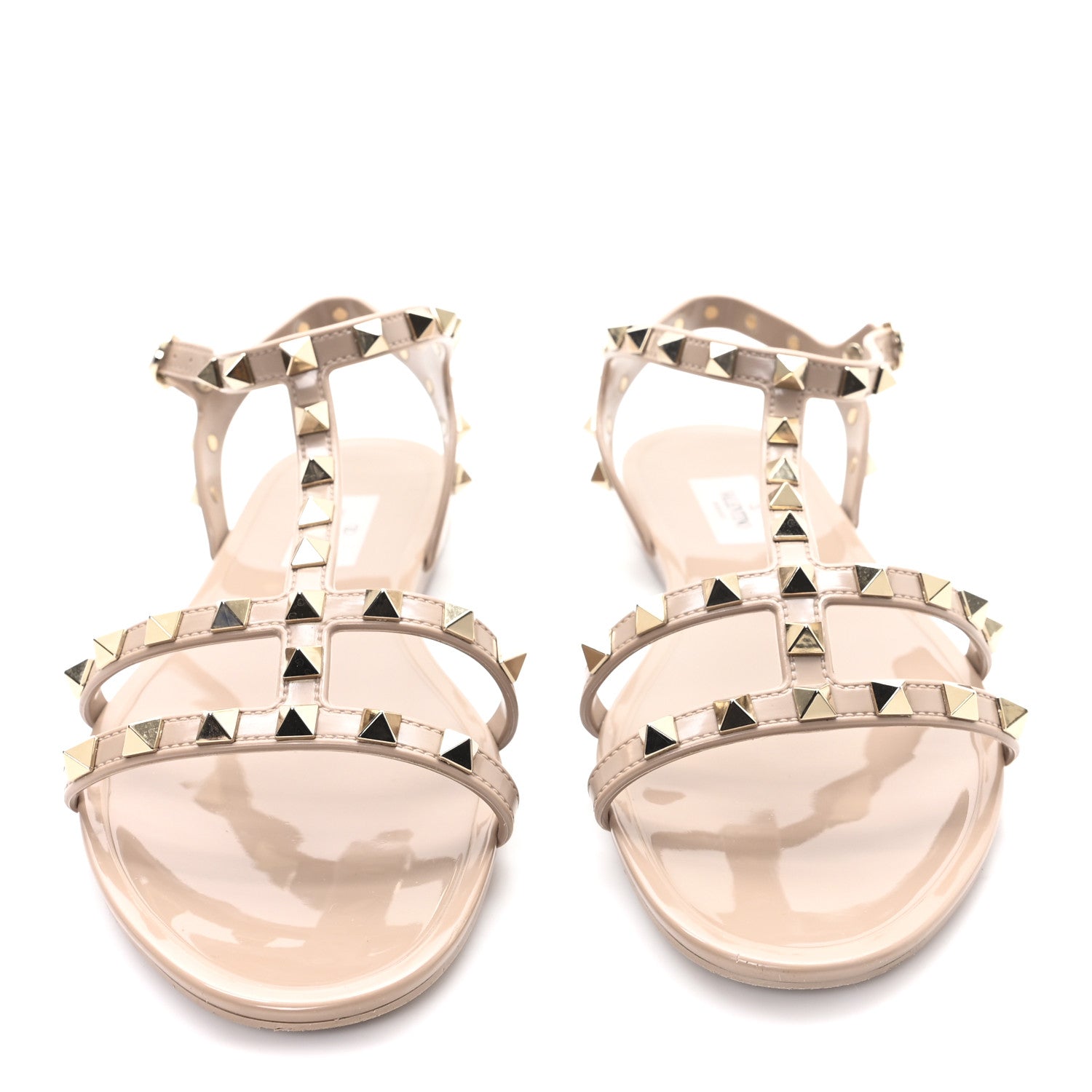 PVC Jelly Rockstud Caged Sandals 40 Poudre