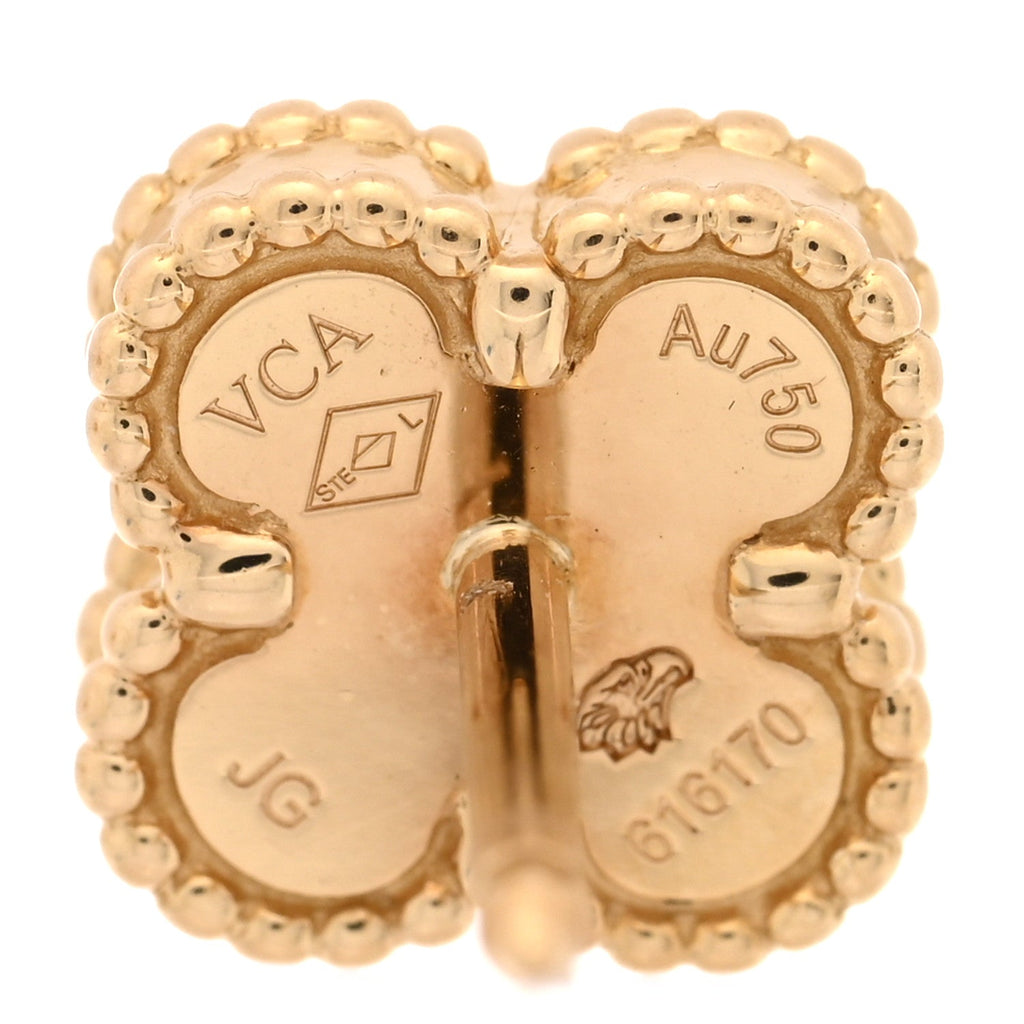 18K Yellow Gold Mother of Pearl Sweet Alhambra Earrings