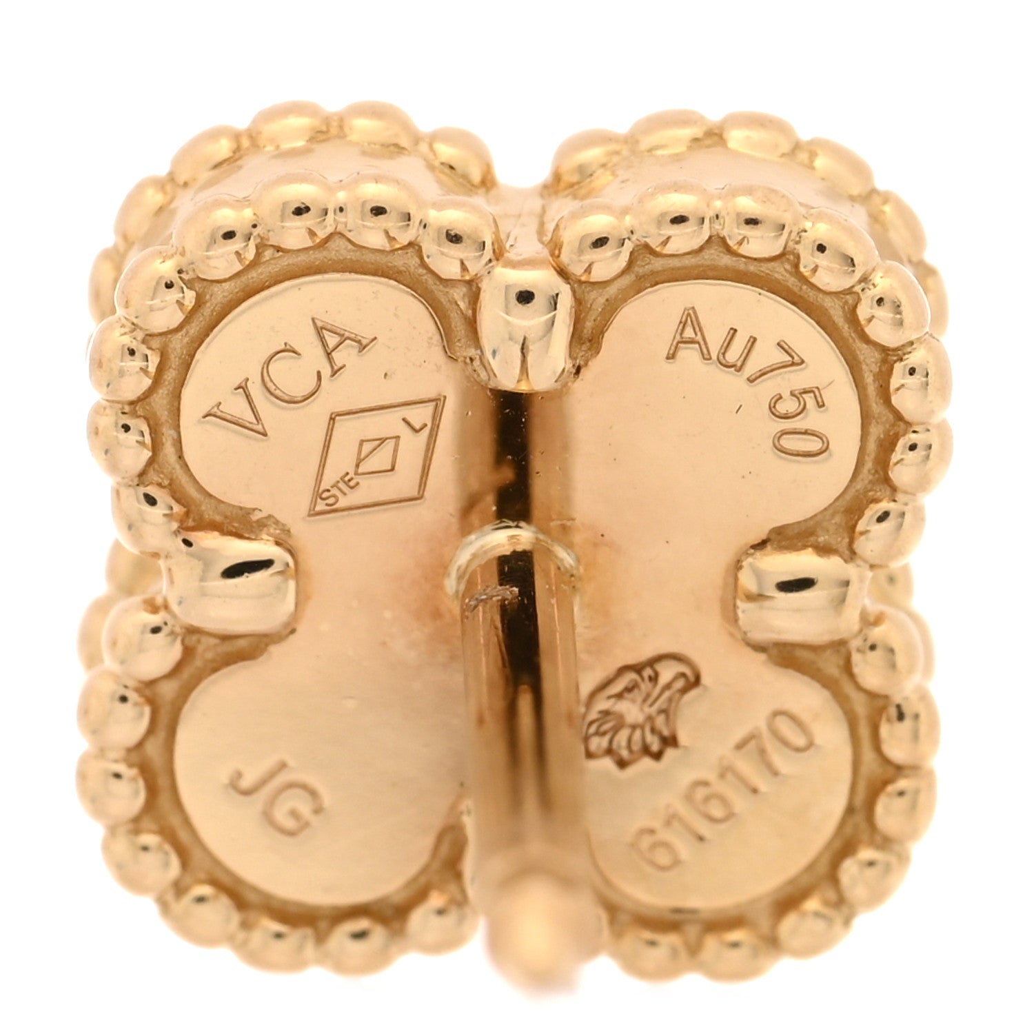 18K Yellow Gold Mother of Pearl Sweet Alhambra Earrings