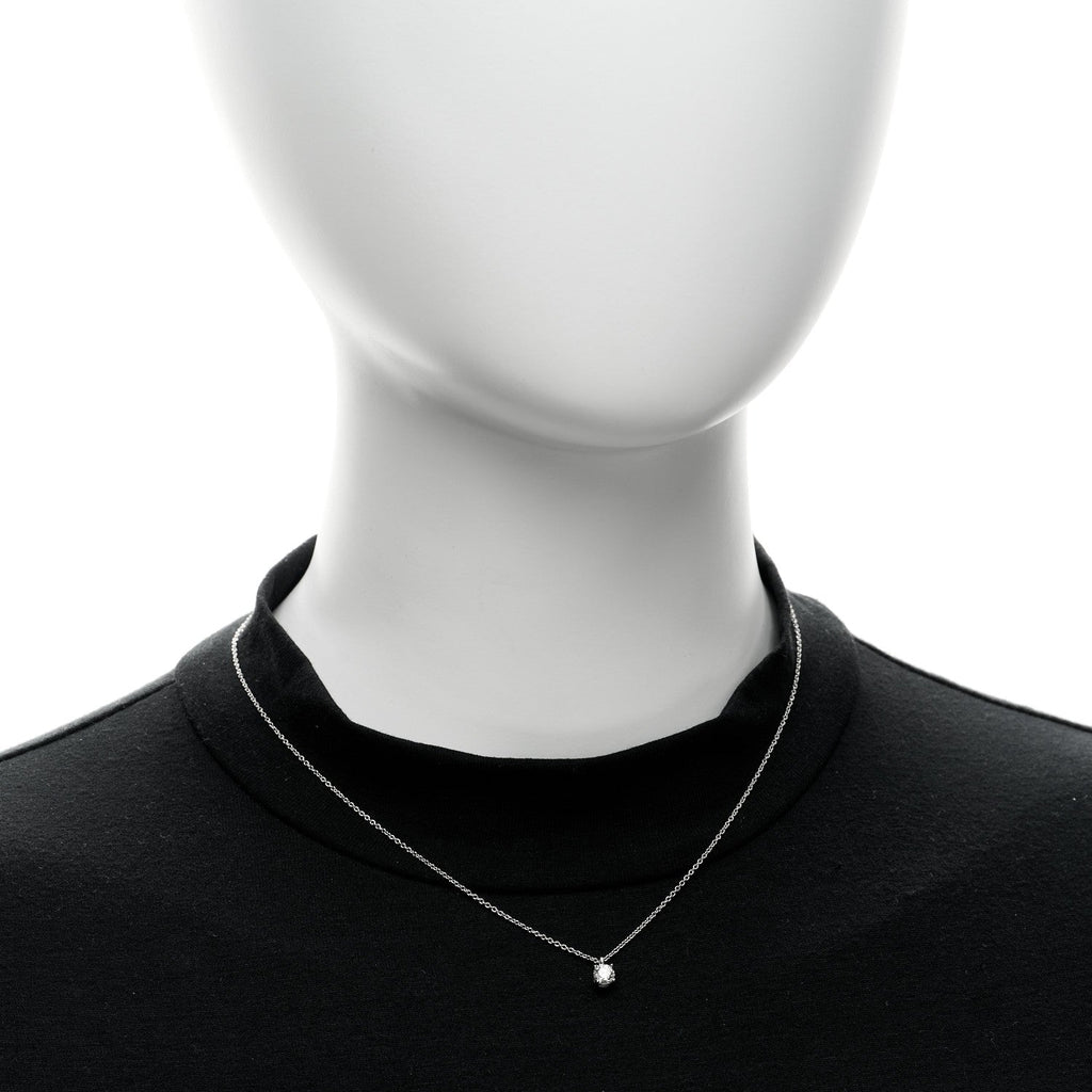 Platinum Diamond .35ct Solitaire Pendant Necklace