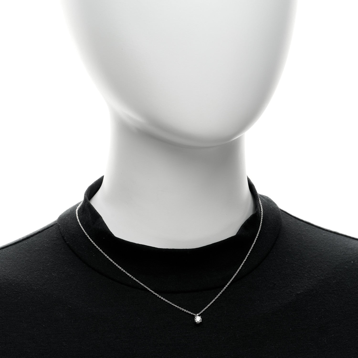Platinum Diamond .35ct Solitaire Pendant Necklace