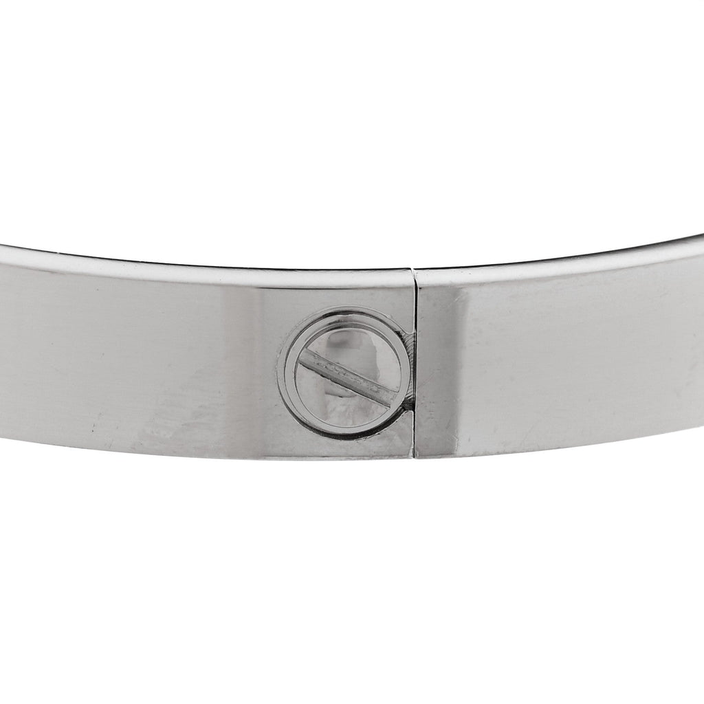 18K White Gold LOVE Bracelet 17
