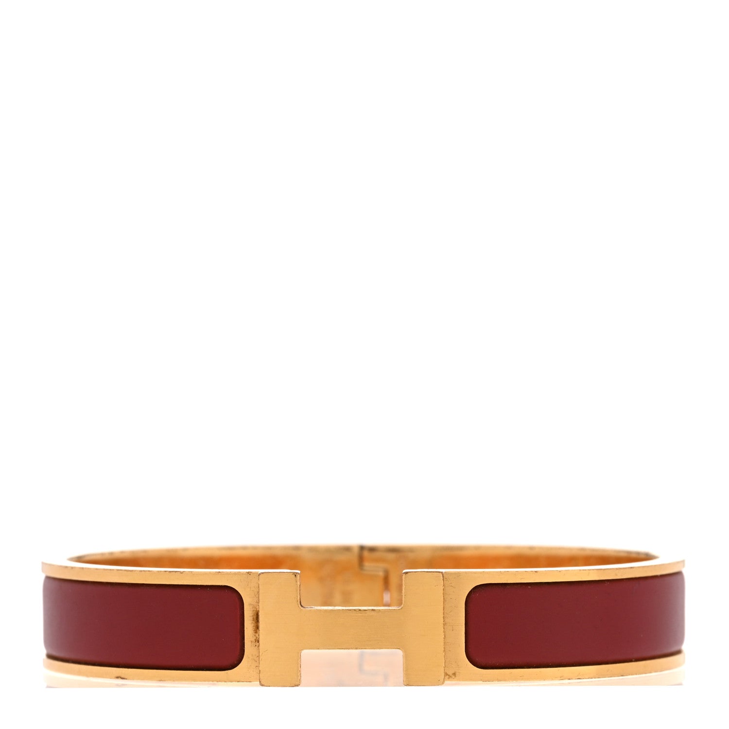 Matte Enamel Narrow Clic Clac HH Bracelet T4 Rouge H