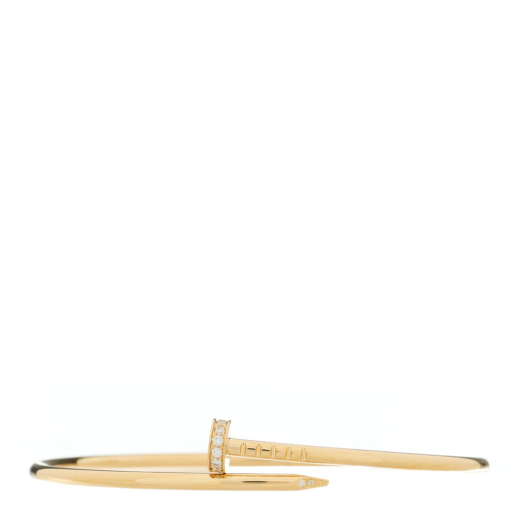 18K Yellow Gold Diamond Small Juste Un Clou Bracelet 18