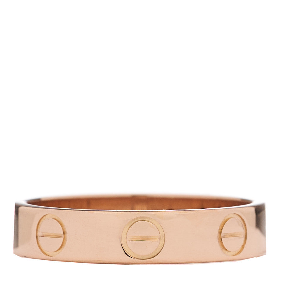 18K Pink Gold 3.5mm LOVE Wedding Band Ring 48 4.5