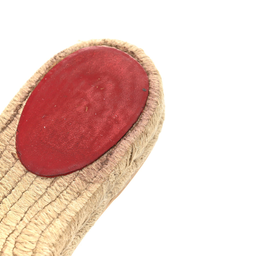 Nappa Matelasse GG Marmont Espadrille Slide Sandals 35 Hibiscus Red