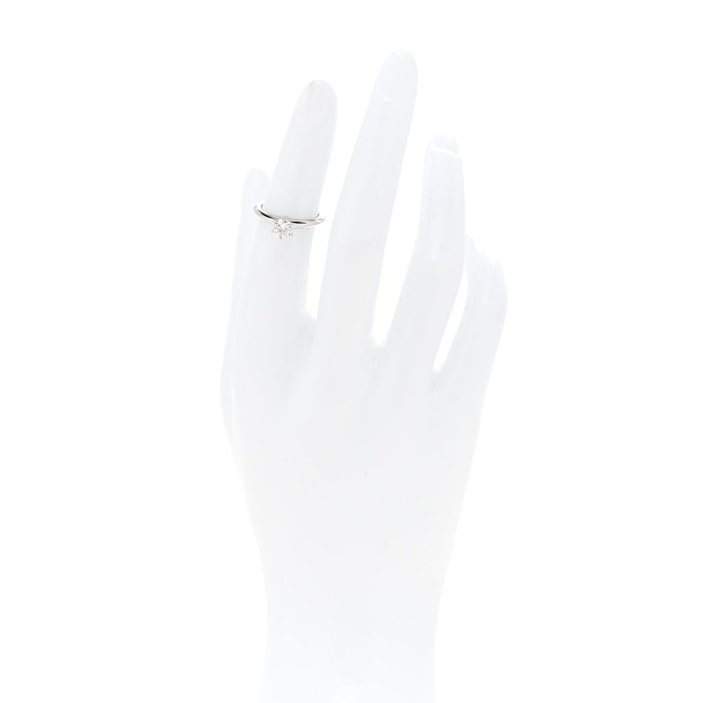 Platinum Diamond .46ct Solitaire Engagement Ring 46 3.75