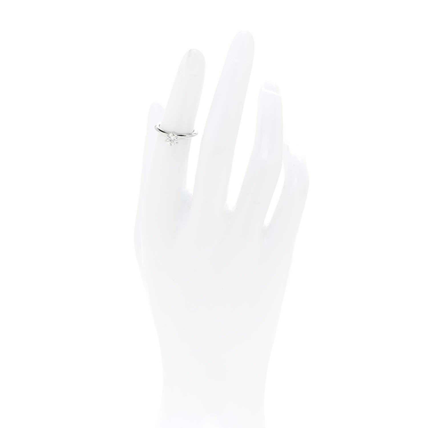 Platinum Diamond .46ct Solitaire Engagement Ring 46 3.75