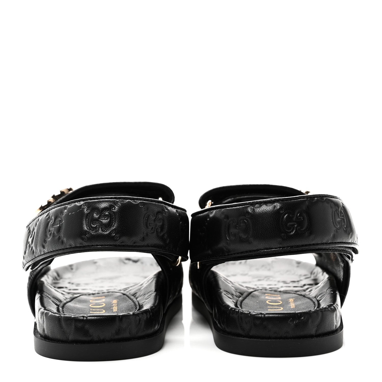 Guccissima GG Embossed Womens Sandals 35 Black