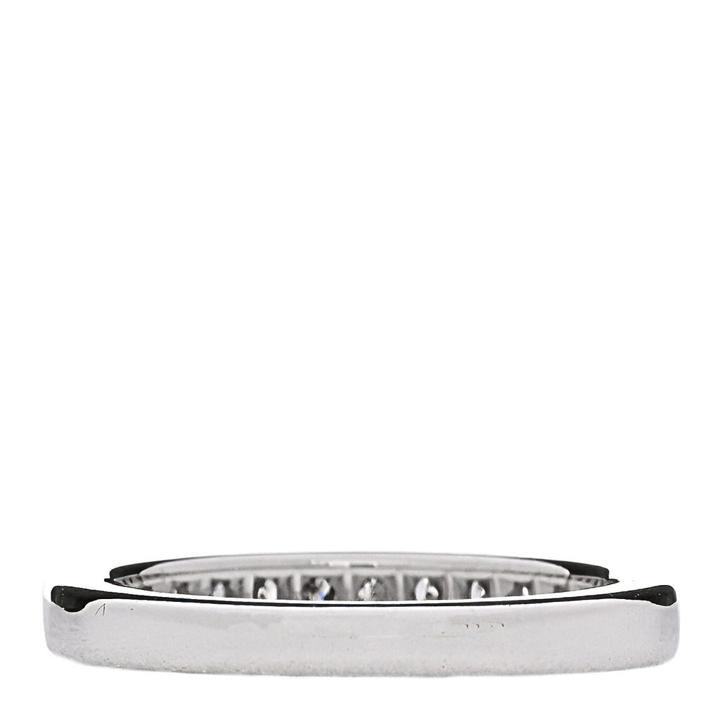 Platinum Diamond 2.5mm Half Circle Wedding Band Ring 48 4.5
