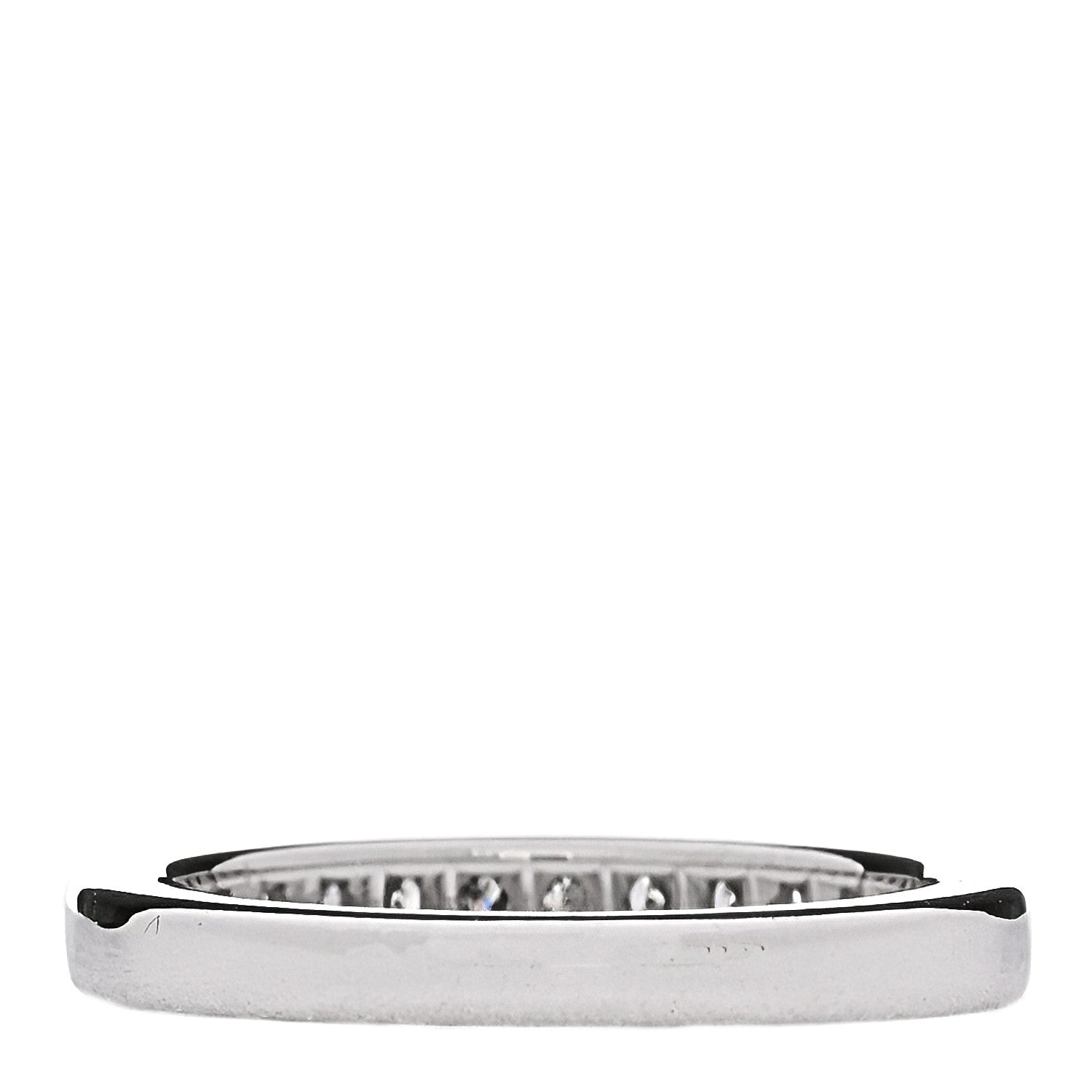 Platinum Diamond 2.5mm Half Circle Wedding Band Ring 48 4.5
